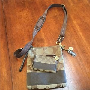 Coach slim swing purse with matching ID wallet